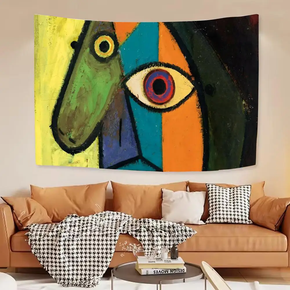 Modern Art Pablo Picasso Tapestry House Bedroom Living Bar Garden Microfiber Decoration Background