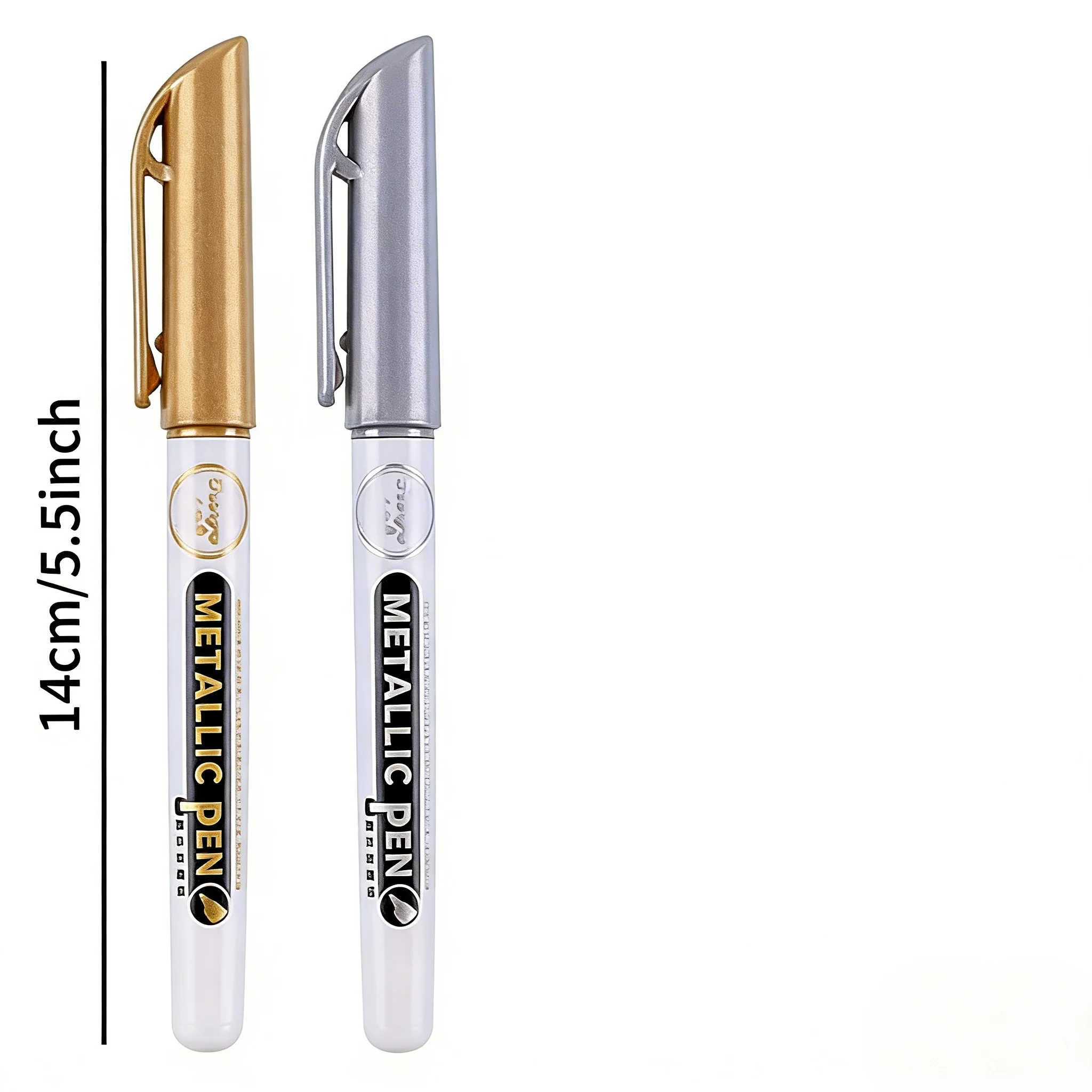 2-4Pcs Gold and Silver Pen Set, Writing and Drawing Pens, Epoxy Resin Mold Drawing Pens, Permanent Markers, Craft Pens, Can Be Used for Invitation Making, Greeting Card Painting, Signature Graffiti, Etc.