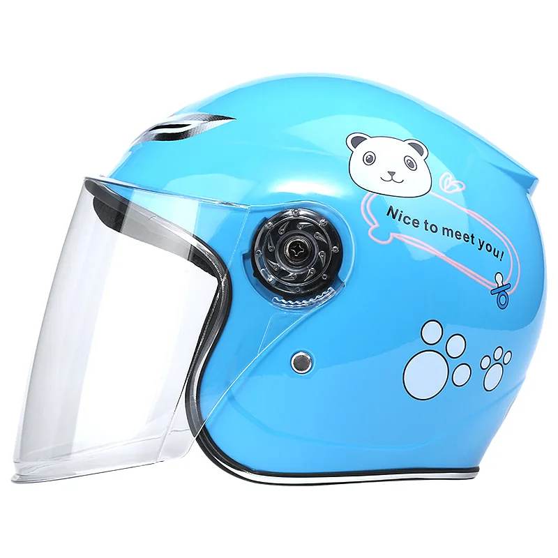 

Summer New Four Seasons Cute Children Favourite Kids Helmet with Cartoon Pattern Safety Protection Motorcycle Open Face Helmets