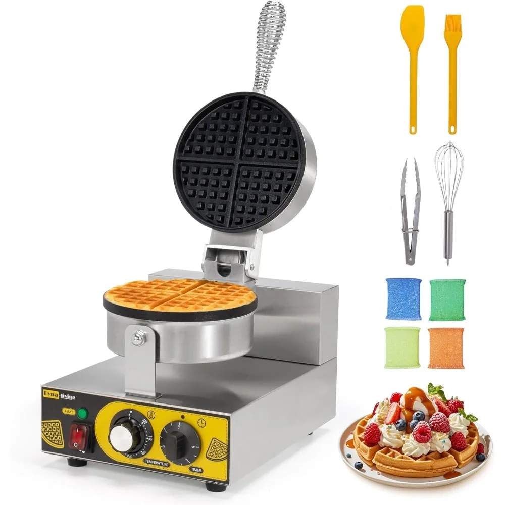 

Commercial Waffle Maker Restaurant, 1200W Professional Maker Commercial Iron Non-stick Classic Machine