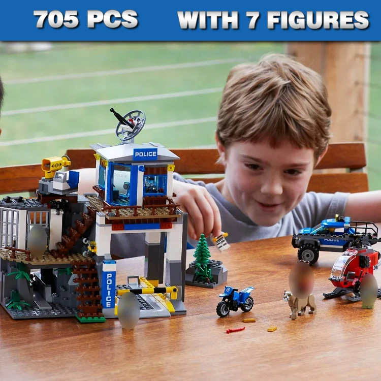 

917 шт., городской джунгли, самолет, храмовый тяжелый грузовик для наблюдения, каяк 10424, строительные блоки, игрушки, совместимые с моделью