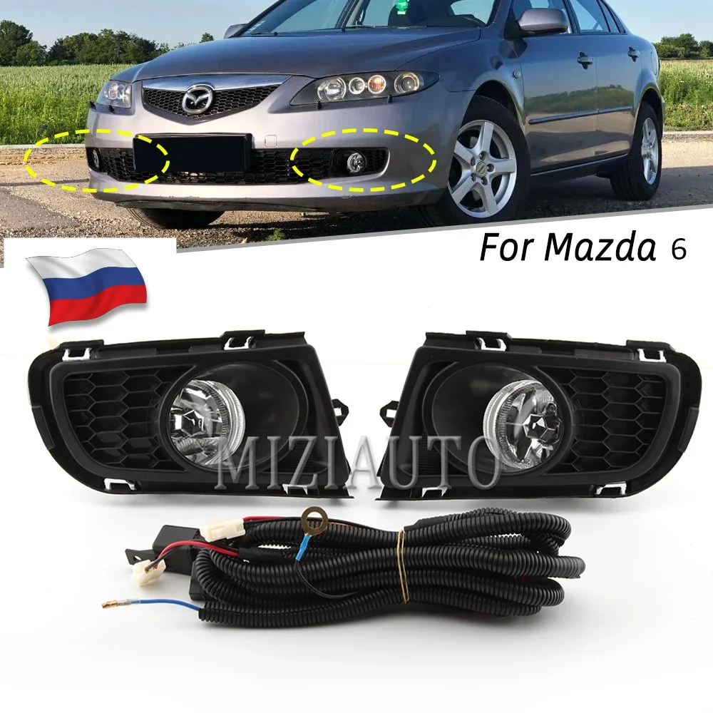 

Car Fog Lights for MAZDA 6 Sedan GG1 2006 2007 2008 2009 2010 Fog Lamp Kit Headlight With Cover Grill Bezel Wiring Car Auto Part