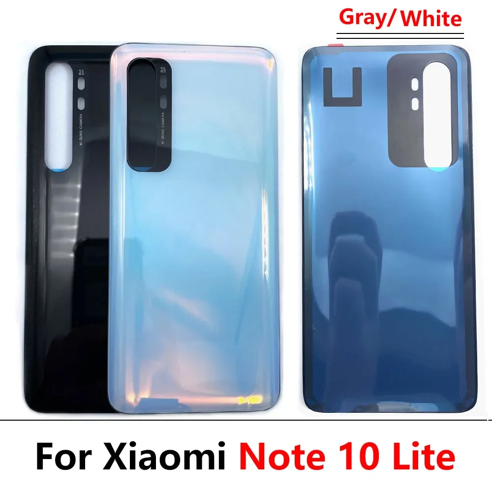 NEW For Xiaomi Mi Note 10 Lite Battery Back Cover Rear Door Replacement Housing Case With Adhesive For Xiaomi Mi Note10 CC9 Pro