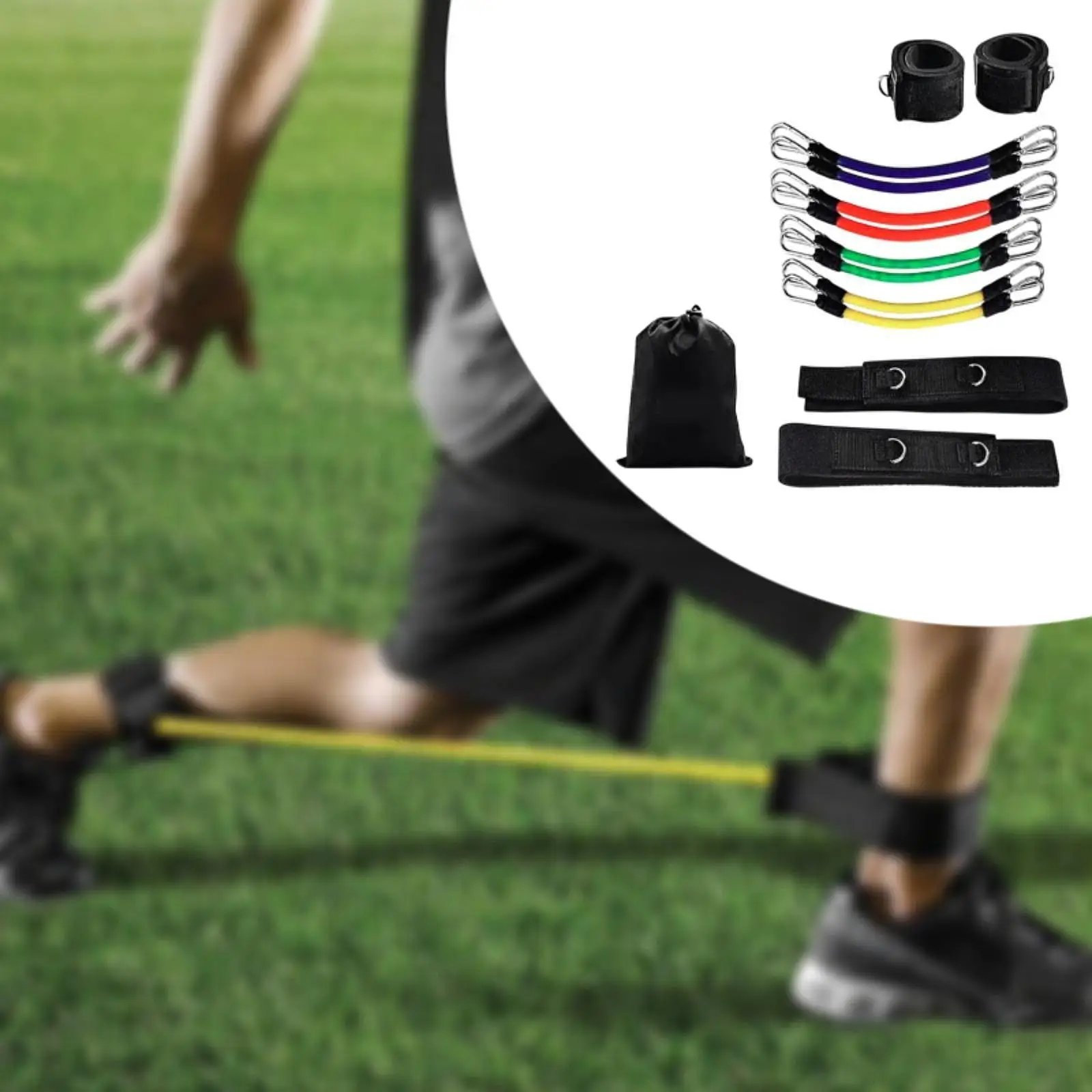 Resistance Bands with Ankle Cuffs for Glute Workout Leg Strength Trainer Fitness Bands Exercise Home Use