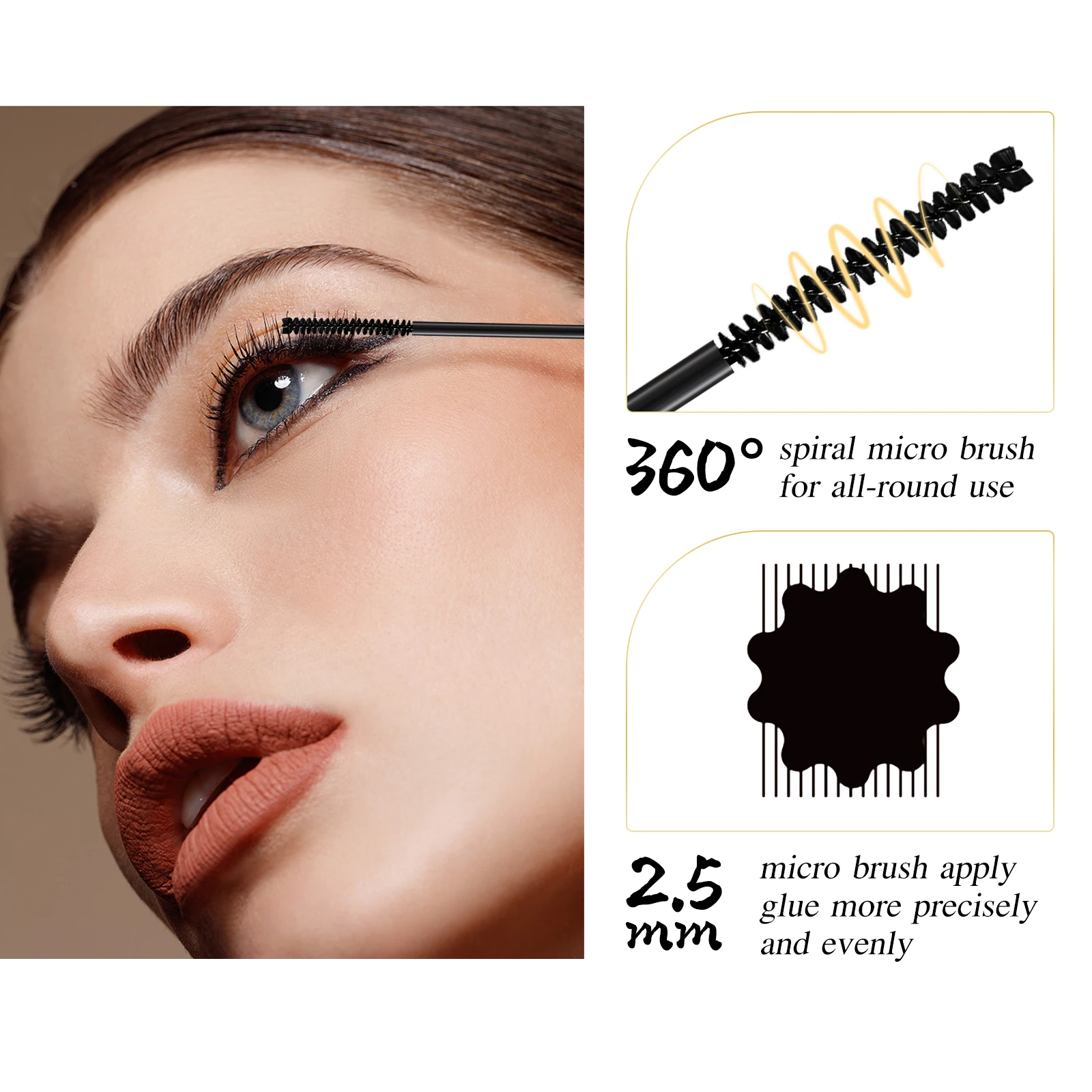 Quewel 5ml Eyelash Glue DIY Clusters Segmented Dovetail False Lashes Extension Adhesive Waterproof Latex Free Makeup Tool