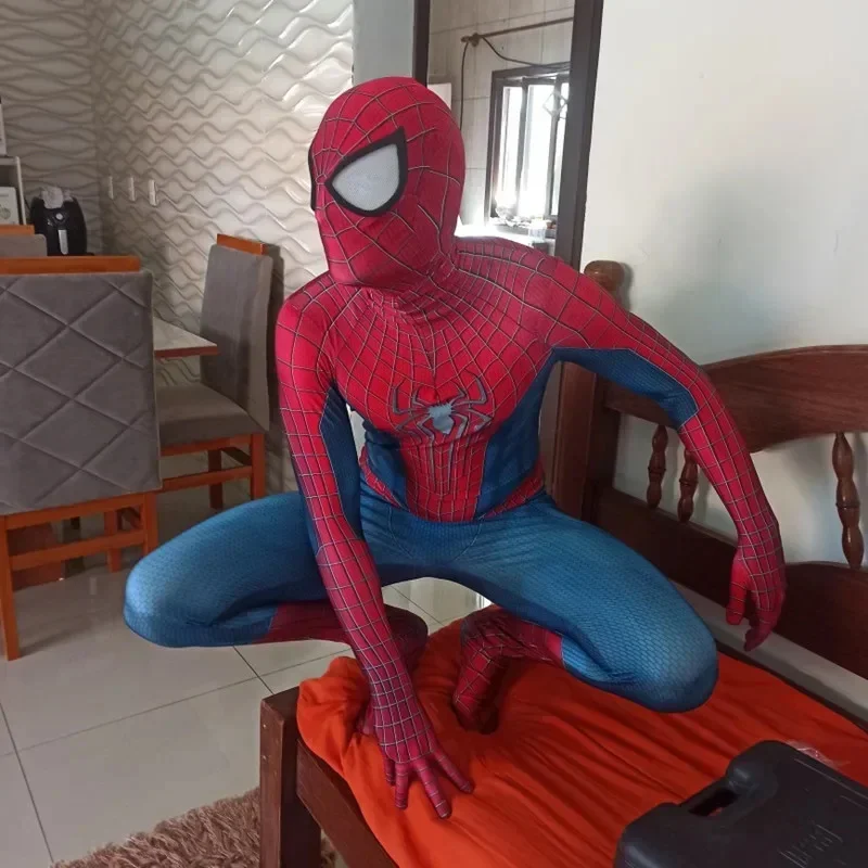 New AAdult Superhero Remy Bodysuit Movie Character Peter Parker Cosplay Spandex 3D Costume Halloween Game Dress Up Send  2025 AA