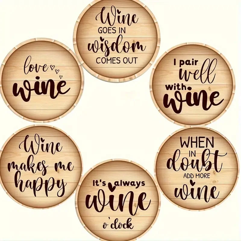 

Набор из 6 деревянных подставок серии с английскими буквами подходит для украшения стола в гостиной и праздничных подарков.