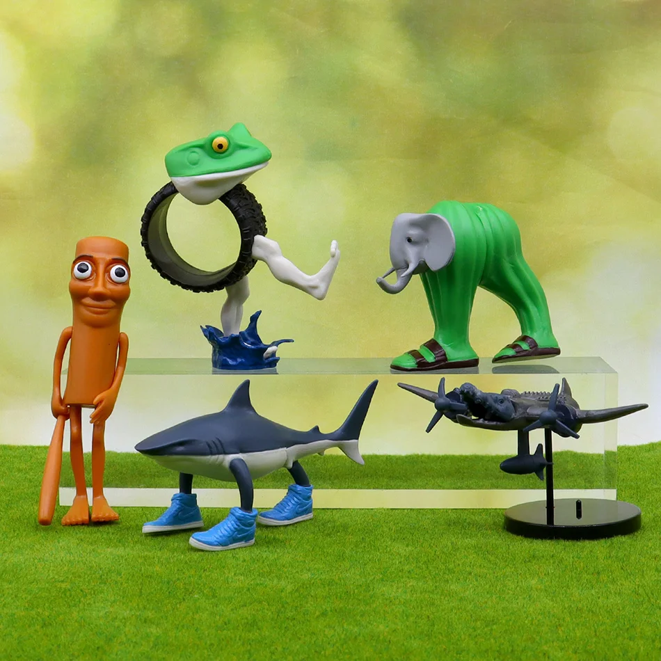 جديد شان هاي جينغ الإيطالية Brainrot Tung Sahur عمل لعبة سطح المكتب الديكور الكرتون البلاستيكية متعة نموذج الديكور هدية للأطفال