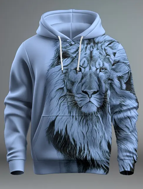 Nowa graficzna moda męska z nadrukiem 3D Bluza z kapturem Streetwear Bluzy z długim rękawem z kapturem z nadrukiem Kieszeń z przodu Bluza z kapturem na wiosnę