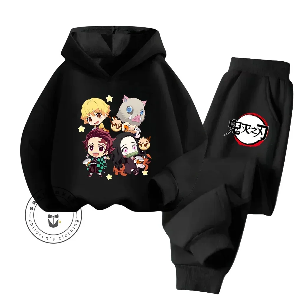 

2024 Demon Slayer Spring and Autumn Pure Cotton Long Hoodie Boys and Girls Children Comfortable Cheap Street Style Sportswear