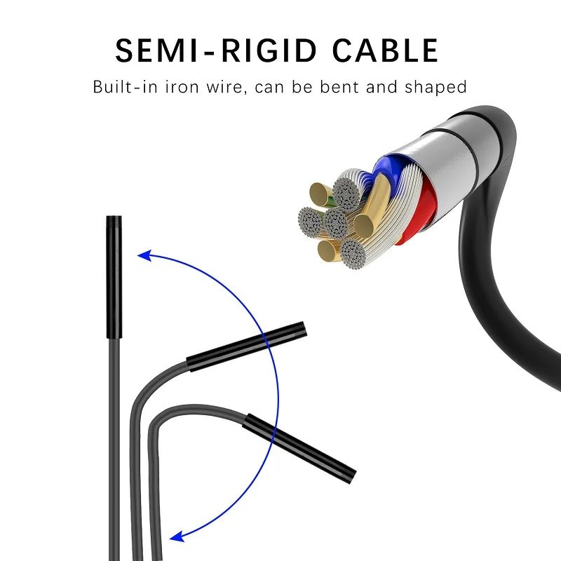 8mm 1080p lente dupla 3x zoom wifi endoscópio à prova de água ip66 cmos borescope inspeção microscópio digital câmera otoscópio