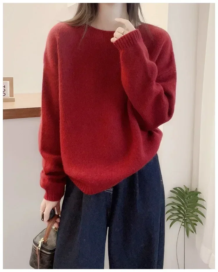 Cashmere Sweater Women High Quality Round neck Loose Thick Sweater Large size Pullover Shirts Winter Winter sweater woman