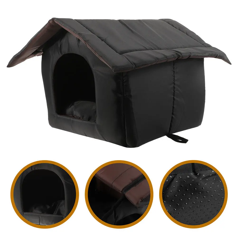 

Waterproof Cat House Outdoor Weatherproof Pet Sleeping House Breathable Comfortable Fabric for Cats Dogs Indoor Outdoor Use