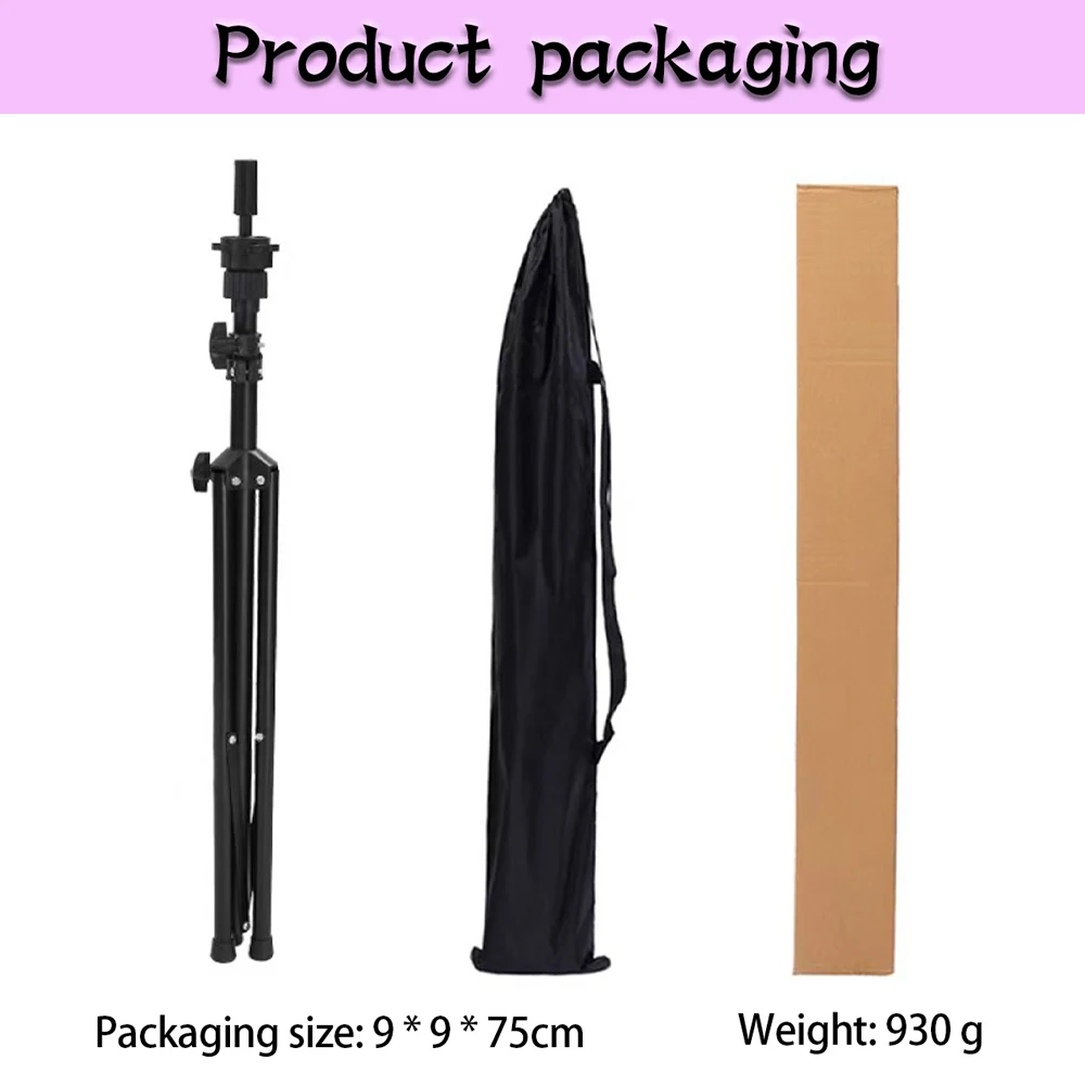 Черная металлическая подставка для манекена, штатив, 1 шт., портативный штатив для парика, подставка для парикмахерских, регулируемый по высоте штатив, подставка для парика