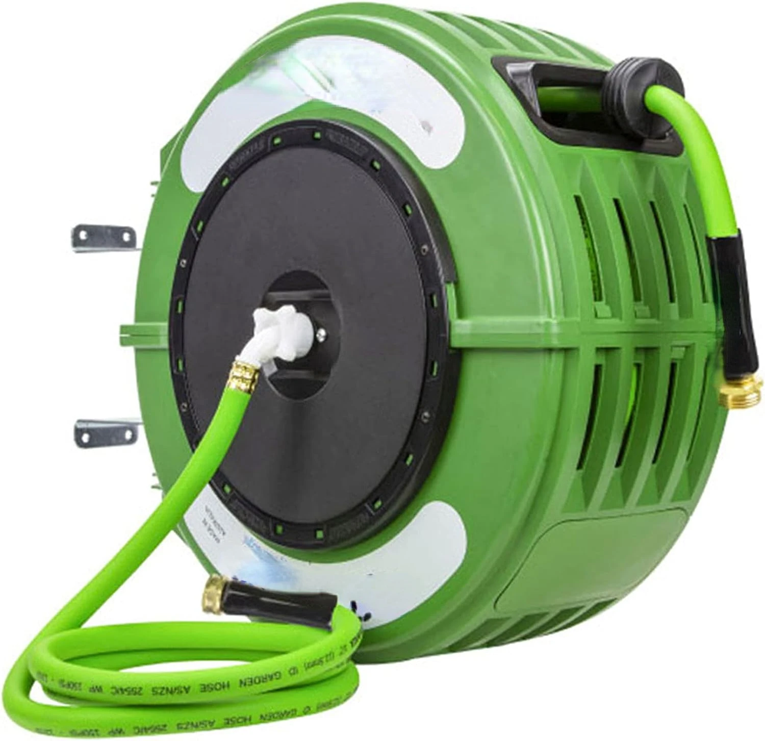 

Retractable 60ft Garden Hose Reel, Heavy Duty Australian Industrial-Designed Garden Reel Built for the Consumer- 180° Swivel