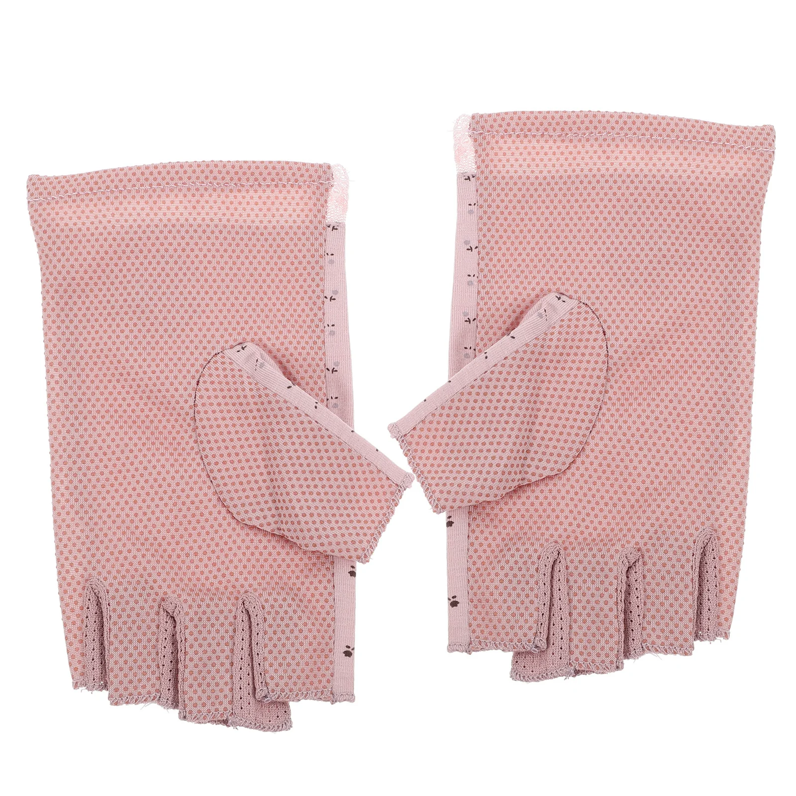 

1Pair Half Finger Gloves for Women Sun Protection Breathable Driving Gloves Lightweight Comfortable for Outdoor Sports Cycling
