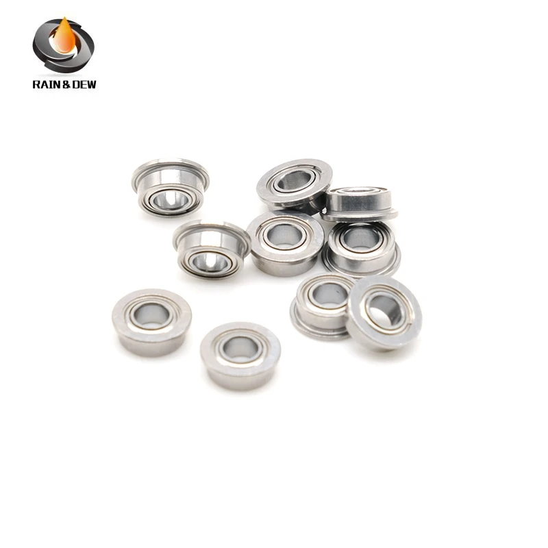 10PCS SMF105ZZ CB 5X10X4 mm Stainless Steel SMF105 Flange Ball Sealed Flange Hybrid Ceramic Bearing