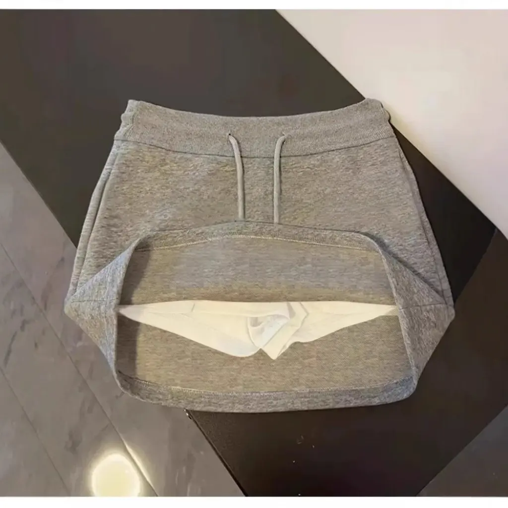 

Women's Gray A-Line Skirt Casual Summer Sports Skirt New Style Wei Skirt Half-length Skirt for Women