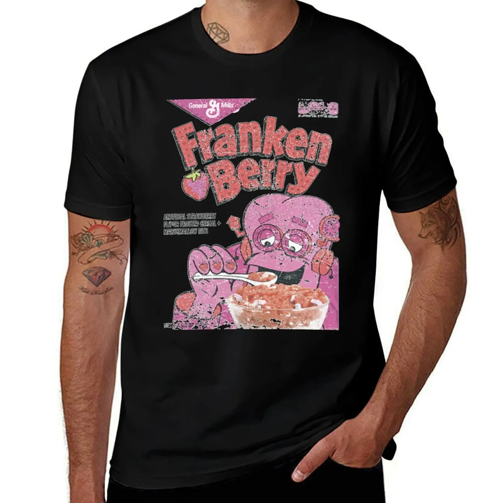 Franken Berry T-ShirtFranken Berry distressed vintage T-Shirt cheap stuff T-shirts man mens t shirts top quality