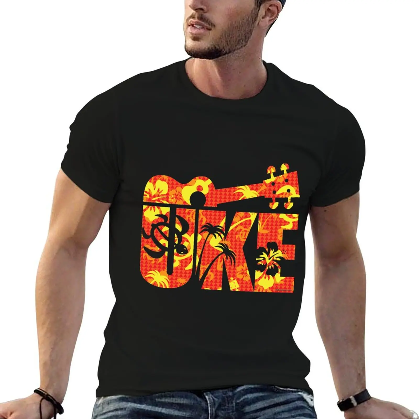 

t T-Shirt man t Hawaii Uke shirt cotton for quality The man cotton high shirts pack Red