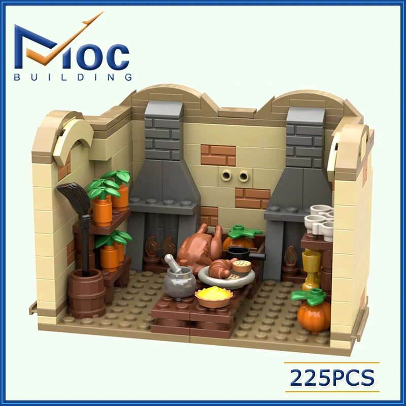 

MOC Building Blocks Classic Movie Series Scene Model House Elf Kitchen DIY Assemble Bricks Creative Castle Toys Collection Gifts