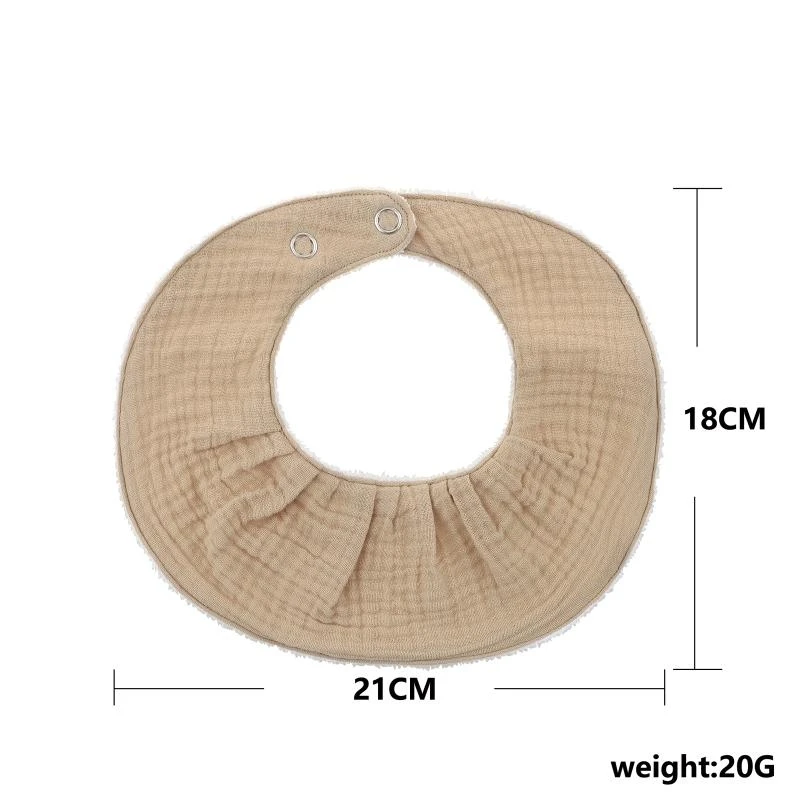 J15u musselina decoração absorvente babador bebê toalha saliva cor sólida alimentação pano arroto ajustável