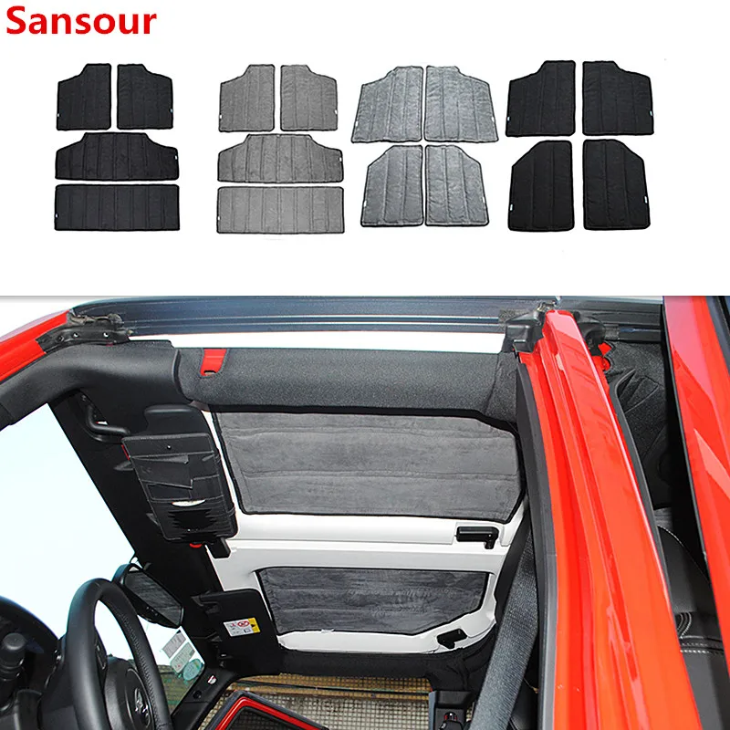 

Аксессуары, сетка на крышу, жесткий верх, теплоизоляционный хлопковый комплект для Jeep Wrangler JK 2012, Стайлинг автомобиля, украшение интерьера автомобиля