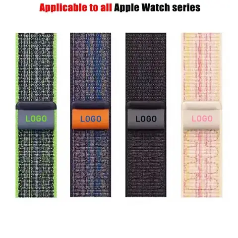Apple Watch 스트랩 용 나일론 루프 45mm 44mm 49mm 46mm 40mm 41mm 38mm 42mm Correa 팔찌 iWatch 시리즈 6 Se 7 8 9 10 ultra2 밴드