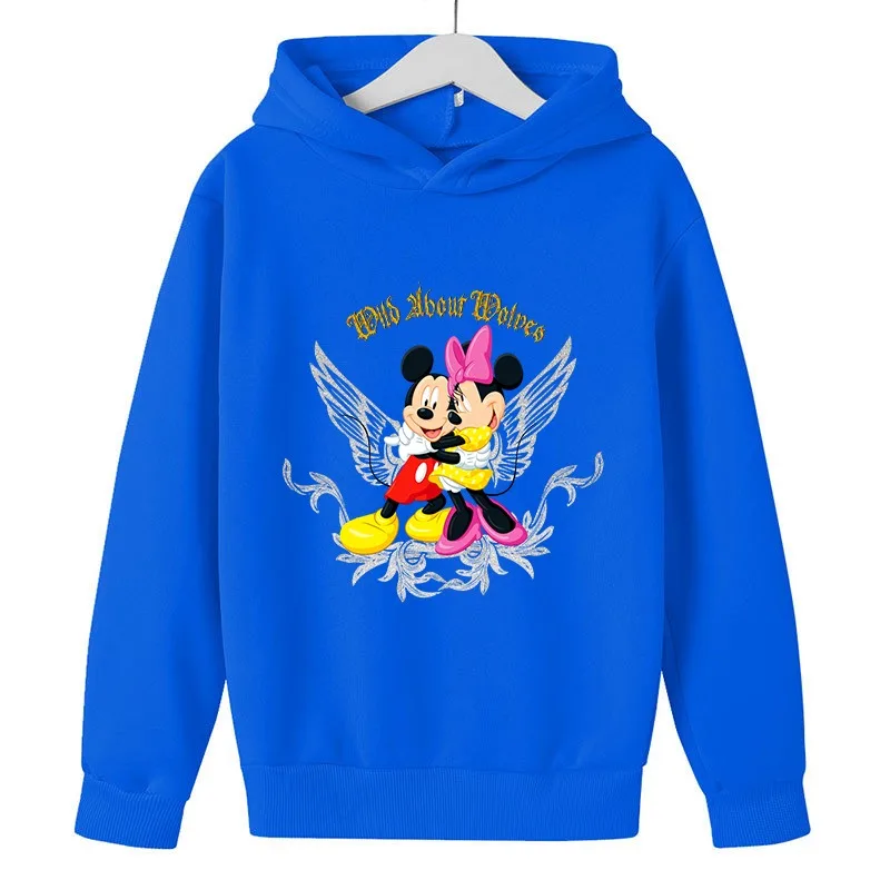 Disney Pullover Sweatshirts Mickey Mouse Kid Tops Thin Style Hot Sell New Style Cartoon Character Printing Fashion Casuals Child