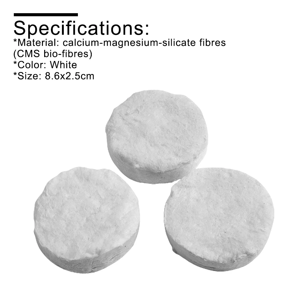 2/3/5PCS Ceramic Wool Sponge Cotton Round 8.6x2.5cm Firplace Firebox Safety Bio Fire Heating Cooling Air Fireplaces Stove