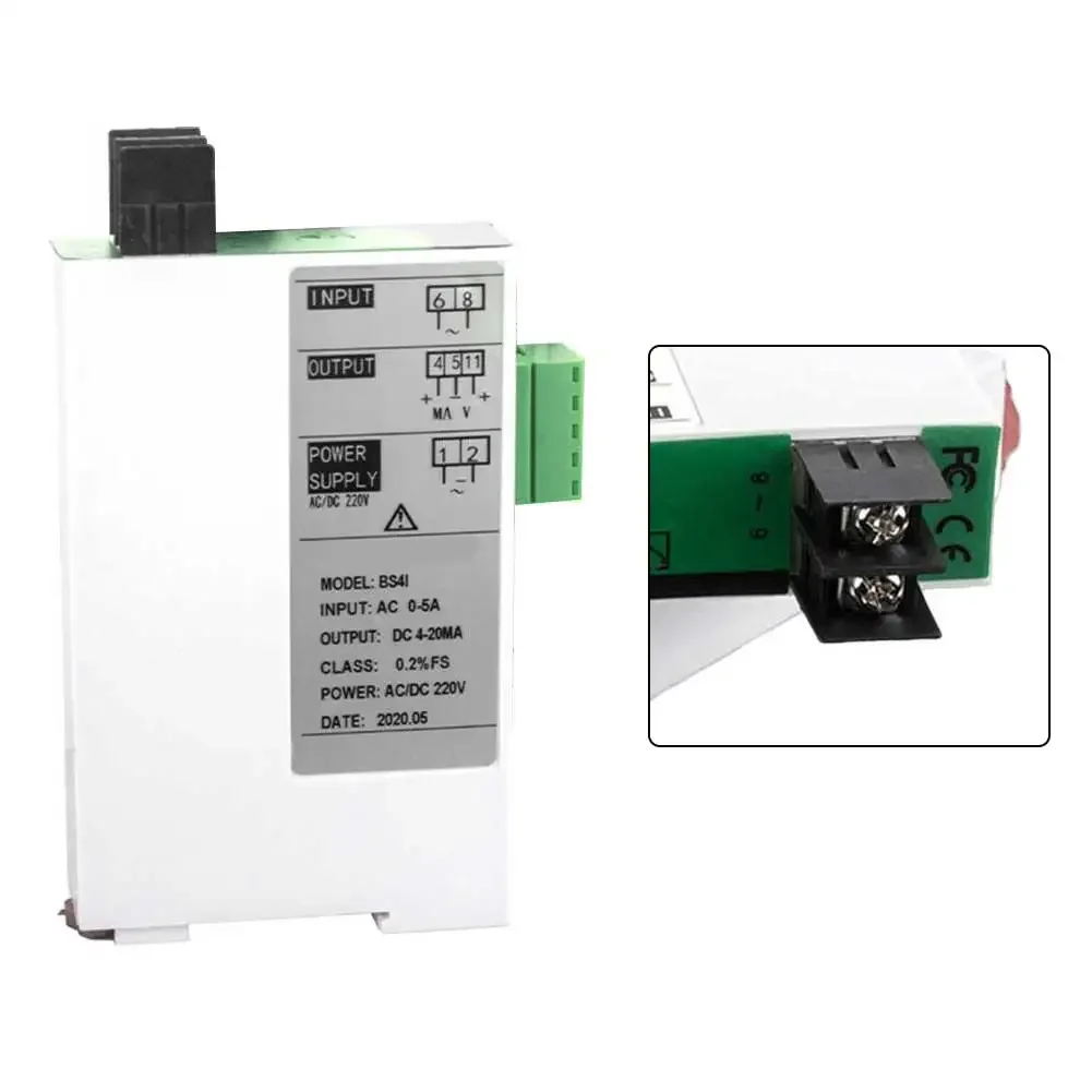 1pc AC Current Transmitter AC0-5A To 4-20MA Suitable For Control System Industrial Applications Accessories