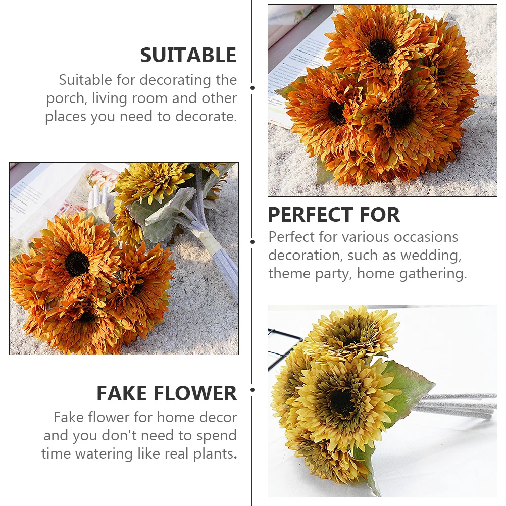 

1Pcs Artificial Simulated Flower Bridal Bouquet Wedding Decor Table Flower Ornament Home Party Supply Wedding Bouquet