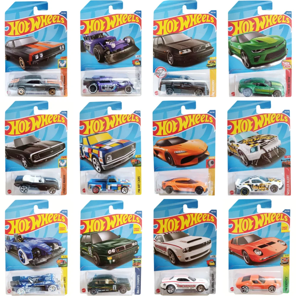 Hot Wheels 2022 Lamborghini Volvo McLaren Dodge Challenger Honda Ford Mustang Camaro Lotus Chevy Toy Car Diecast Model Gift 1/64