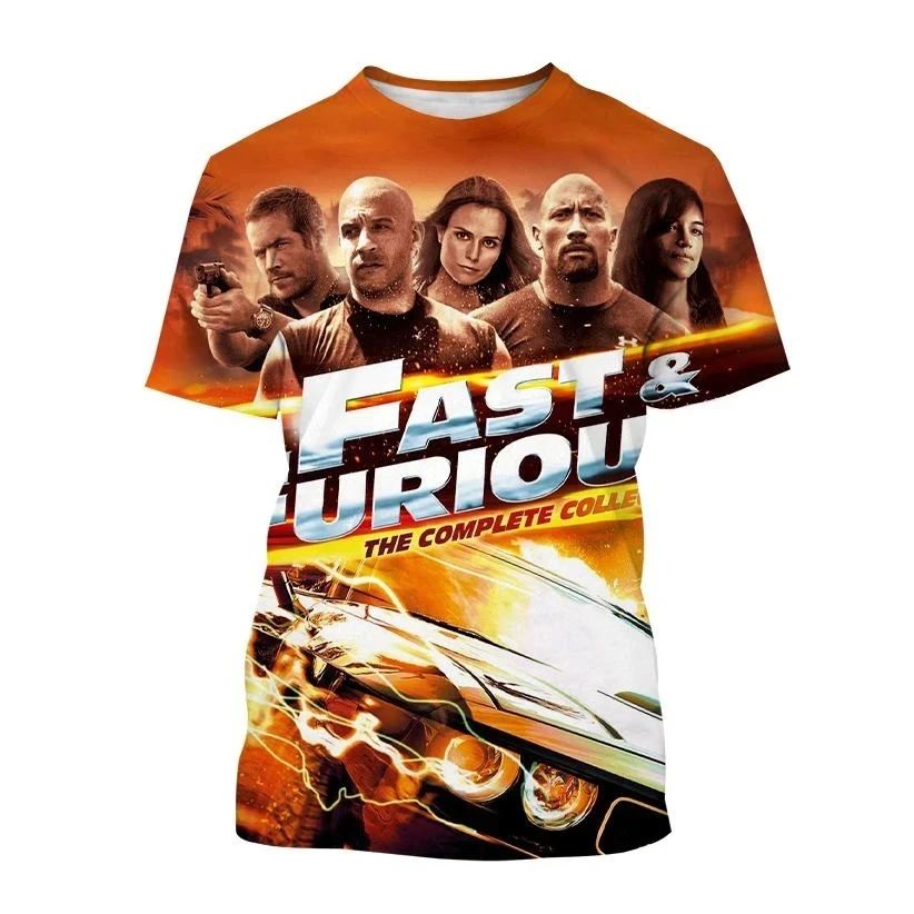 Hot Movie Fast and Furious 5 T-Shirt 3D Printed Men Women Summer Streetwear Fashion Short Sleeve T Shirt Kids Tees Tops Clothing