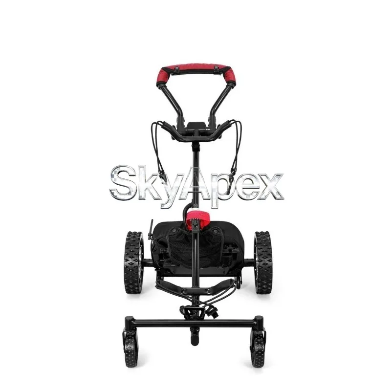 Follow Golf Trolley With Display Screen Remote Control Foldable Hand Push Sturdy Durable Smooth Reliable Golf Course Cart