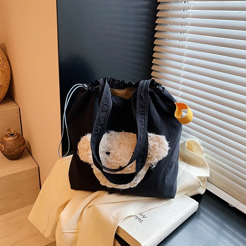 Nylon Puppy Cute Girl Tote Bag 2024 Autumn New Models Fresh Fashion Trend Single Shoulder Armpit Women's Bag