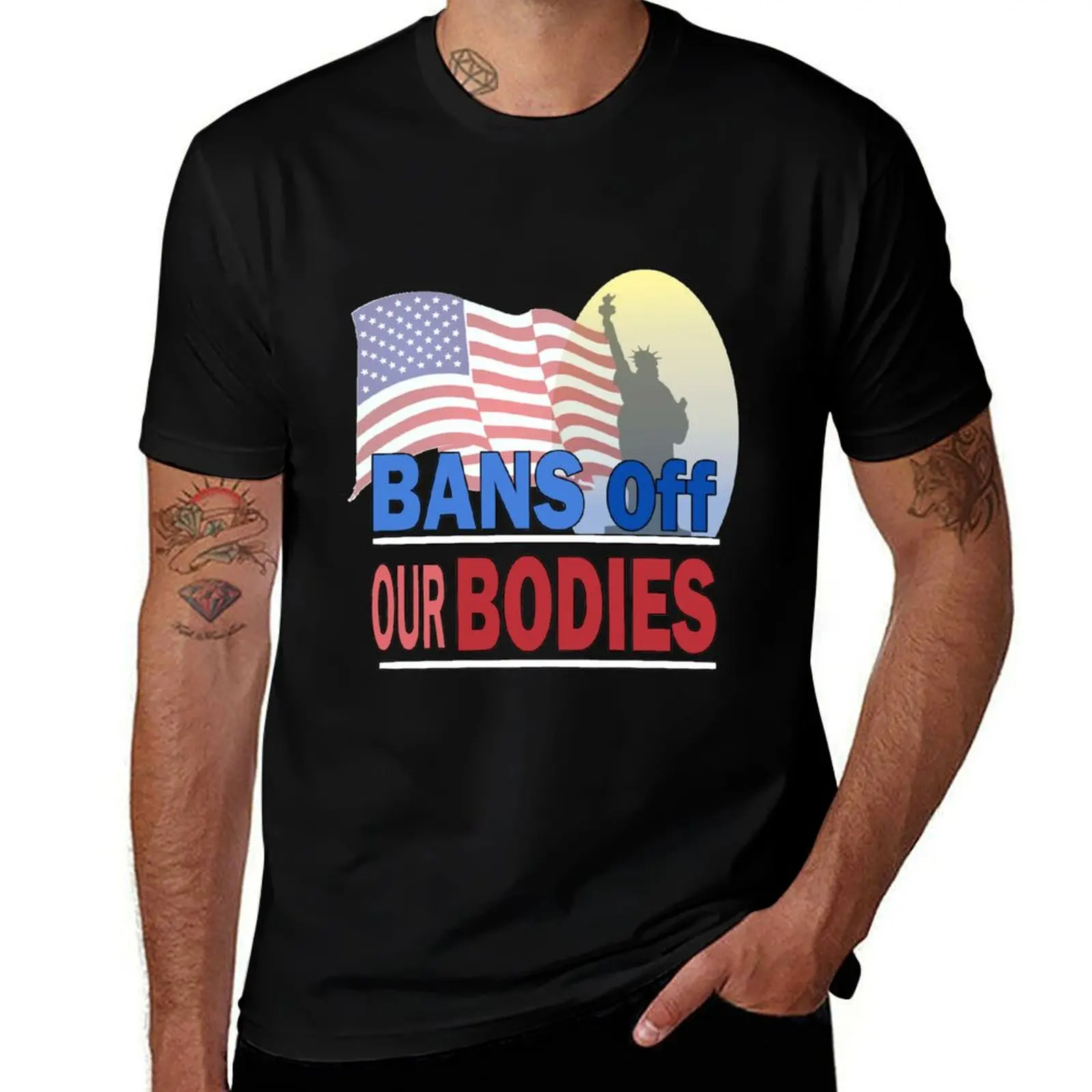 Bans Off Our Bodies T-Shirt anime tshirt t shirts for man pack cotton black cotton t-shirt plain for man package T-Shirt