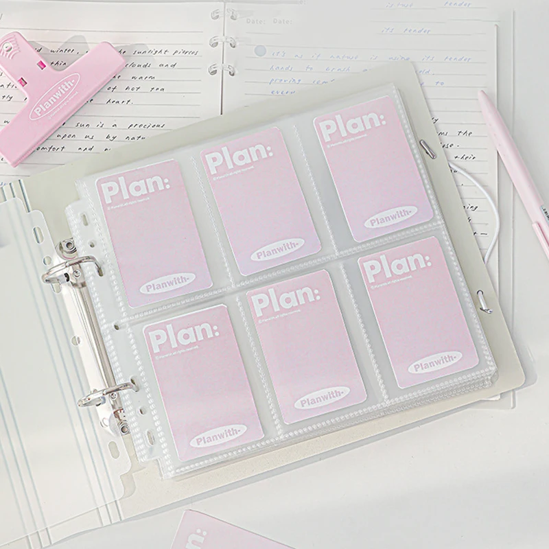 Cute 4/6/9 Space 3Inch Kpop Photo Card Kpop Binder Large Capacity Idol Photocard Album Photocards Binder Loose-Leaf Collect Book