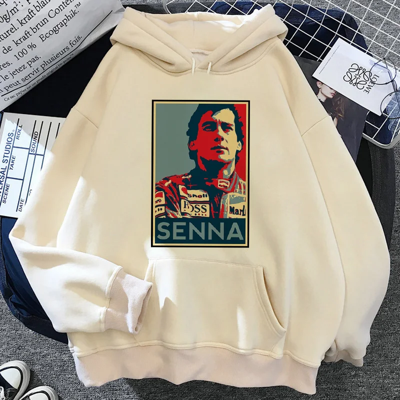 Ayrton Senna hoodies women vintage long sleeve top japanese sweat y2k pulls female vintage tracksuit