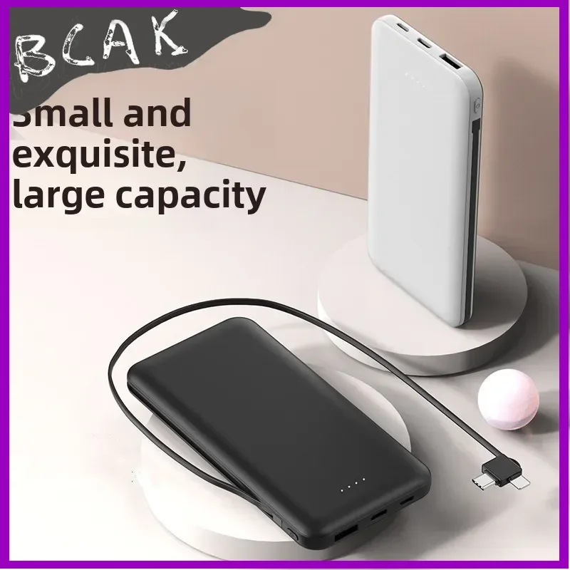 Quality BCAK Business PD Fast Charge with Cable Mobile Phone Tablet Power Bank 10000 MAh Mobile Power Supply