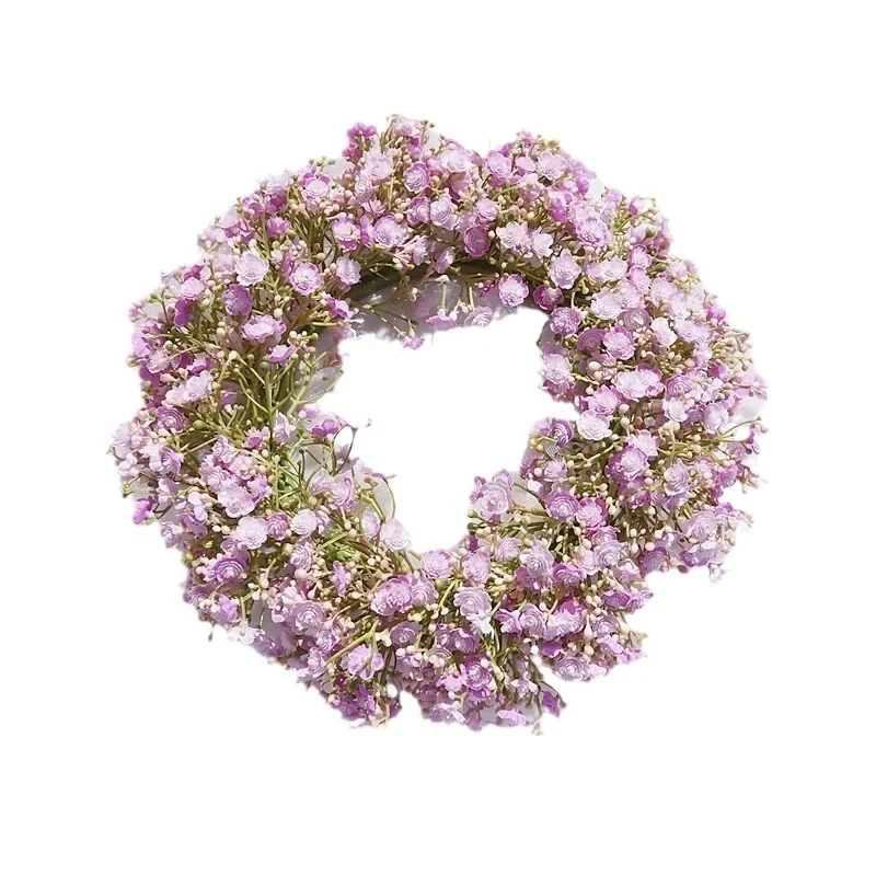 Artificial Gypsophila Wreath Base Rattan Home Decor Wedding Wreath Flower Home Door Decoration Wedding Centerpieces for Tables