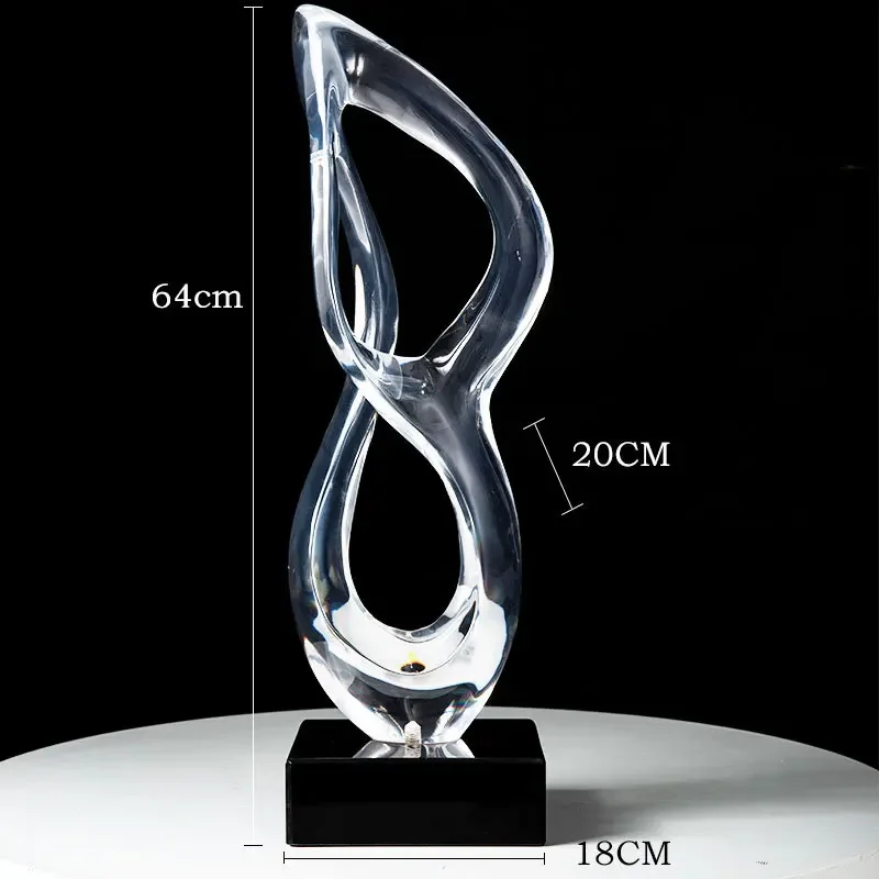 For Home Decor Transparent Designer Handicraft Ornament Creative Desktop TV Cabinet Porch Interior Decoration Accent Piece