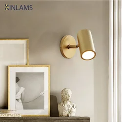 Nordic Bedside Reading Wall Lights Study Living Room Bedroom Decoration Lighting Modern Iron Adjustable Wall Lamps LED Spotlight