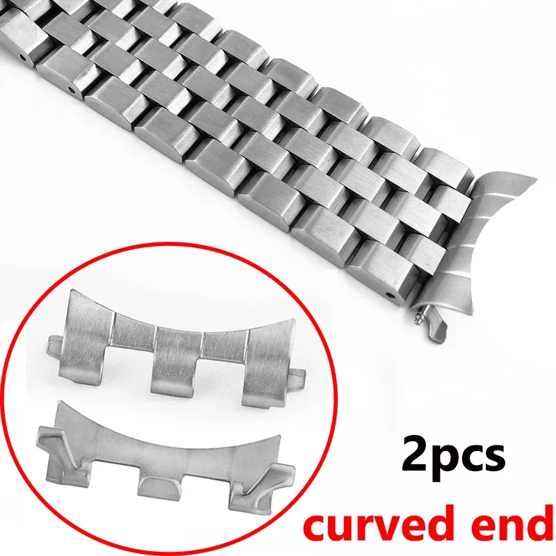 

2pcs Stainless Steel Straight Curved End Link 20mm 22mm for Seiko SKX009 SKX007 Connector for Jubilee Oyster Watch Band Adapter