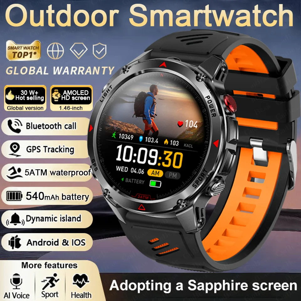 

Professional GPS Sports Smart Watch Outdoor RIDE Run GPS track Swim Watchs Compass Altimeter 3ATM Sports Bracelets Men 2025 New