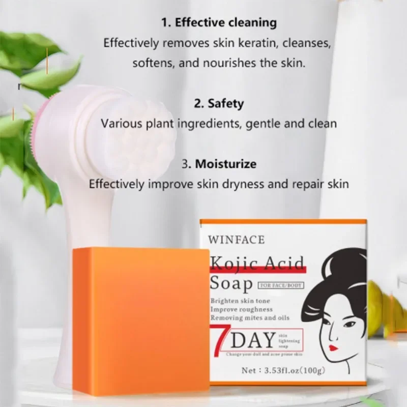 

Sdotter Kojic Acid Soap For Body And Face Cleansing Reduces Roughness Dullness Exfoliate Removes Melanin Brighens Skin Tone Smoo