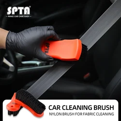 (Single Sale) SPTA Car Interior Clean Orange Handle Fabric Brush Nylon for Auto Tire Engine Bay Wash Tools Accessories