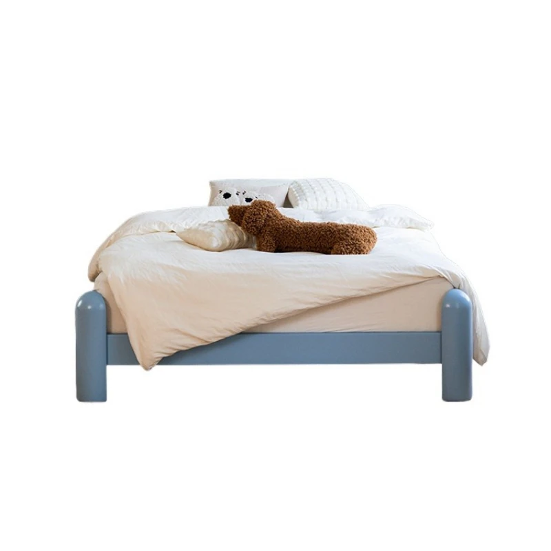 

Blue Nordic, simple solid wood, water-based paint, children's bed