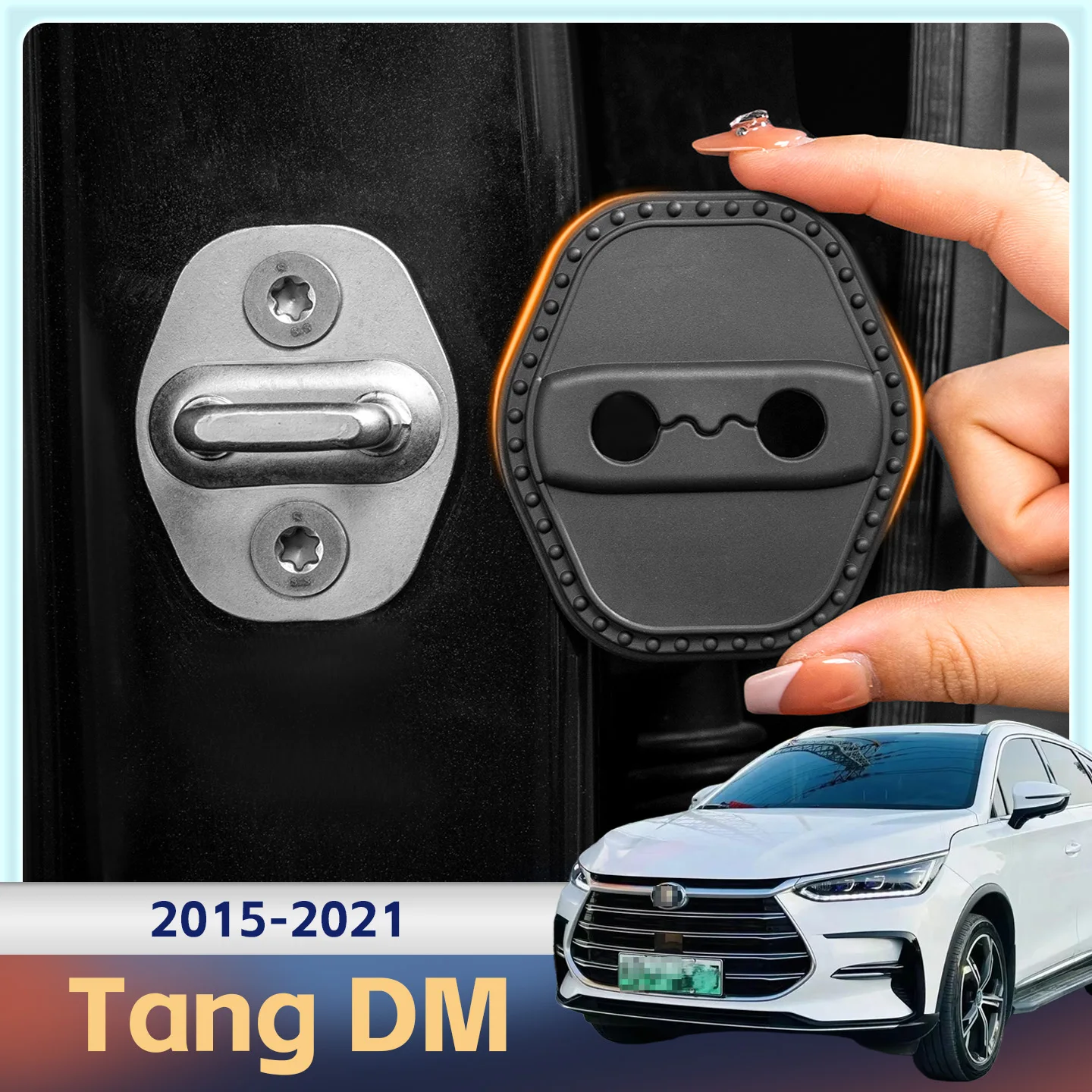 

2/4 шт. силиконовый чехол для дверного замка автомобиля, защитный декоративный чехол для BYD Tang DM 2015 2016 2017 2018 2019 2020 2021