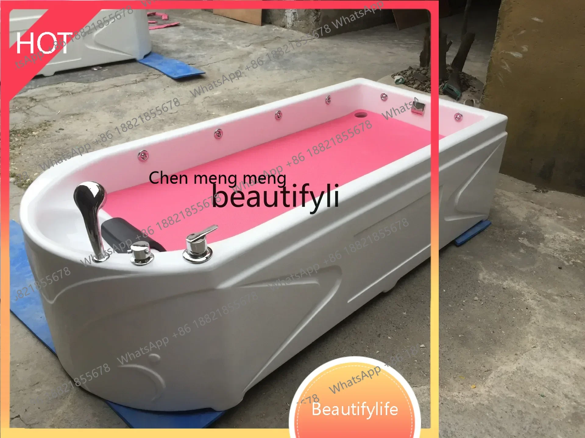 new Round Head Shampoo Spa Medical Massage Bath Salt Bath Bed Constant Temperature Water Bed ss 8617